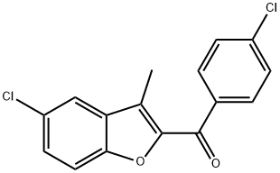 (5-CHLORO-3-METHYL-1-BENZOFURAN-2-YL)(4-CHLOROPHENYL)METHANONE Struktur