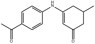 3-((4-ACETYLPHENYL)AMINO)-5-METHYLCYCLOHEX-2-EN-1-ONE Struktur