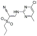 3-[(4-CHLORO-6-METHYLPYRIMIDIN-2-YL)AMINO]-2-(PROPYLSULFONYL)ACRYLONITRILE Struktur