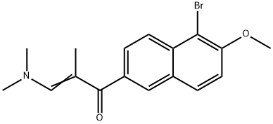 1-(5-BROMO-6-METHOXY-2-NAPHTHYL)-3-(DIMETHYLAMINO)-2-METHYL-2-PROPEN-1-ONE Struktur