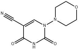 1-MORPHOLINO-2,4-DIOXO-1,2,3,4-TETRAHYDRO-5-PYRIMIDINECARBONITRILE Struktur