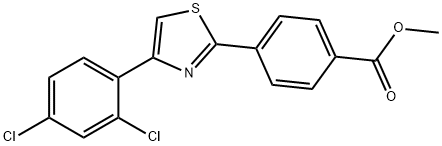 METHYL 4-[4-(2,4-DICHLOROPHENYL)-1,3-THIAZOL-2-YL]BENZENECARBOXYLATE Struktur