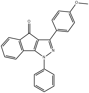 3-(4-METHOXYPHENYL)-1-PHENYLINDENO[2,3-D]PYRAZOL-4-ONE Struktur