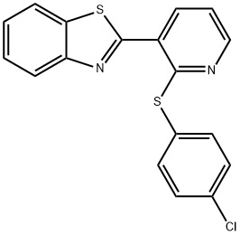 2-(2-[(4-CHLOROPHENYL)SULFANYL]-3-PYRIDINYL)-1,3-BENZOTHIAZOLE Struktur