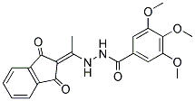 N-(((1,3-DIOXOINDAN-2-YLIDENE)ETHYL)AMINO)(3,4,5-TRIMETHOXYPHENYL)FORMAMIDE Struktur