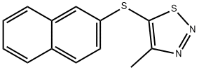 4-METHYL-1,2,3-THIADIAZOL-5-YL 2-NAPHTHYL SULFIDE Struktur