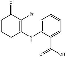 2-((2-BROMO-3-OXOCYCLOHEX-1-ENYL)AMINO)BENZOIC ACID Struktur