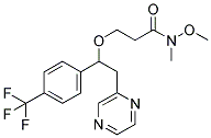 N-METHOXY-N-METHYL-3-[2-(PYRAZIN-2-YL)-1-[4-(TRIFLUOROMETHYL)PHENYL]ETHOXY]PROPANAMIDE Struktur