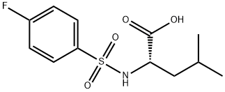 2-([(4-FLUOROPHENYL)SULFONYL]AMINO)-4-METHYLPENTANOIC ACID Struktur