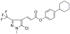 4-CYCLOHEXYLPHENYL 3-[5-CHLORO-1-METHYL-3-(TRIFLUOROMETHYL)-1H-PYRAZOL-4-YL]ACRYLATE Struktur