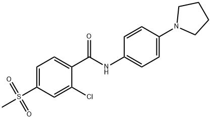 2-CHLORO-4-(METHYLSULFONYL)-N-[4-(1-PYRROLIDINYL)PHENYL]BENZENECARBOXAMIDE Struktur