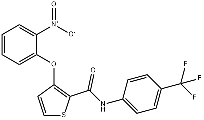 3-(2-NITROPHENOXY)-N-[4-(TRIFLUOROMETHYL)PHENYL]-2-THIOPHENECARBOXAMIDE Struktur