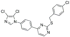 2-[(4-CHLOROBENZYL)THIO]-4-[4-(4,5-DICHLORO-1H-IMIDAZOL-1-YL)PHENYL]PYRIMIDINE Struktur