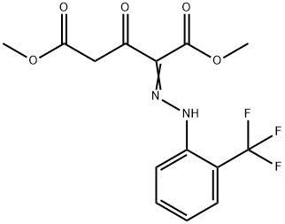 DIMETHYL 3-OXO-2-(2-[2-(TRIFLUOROMETHYL)PHENYL]HYDRAZONO)PENTANEDIOATE Struktur