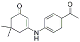 3-((4-ACETYLPHENYL)AMINO)-5,5-DIMETHYLCYCLOHEX-2-EN-1-ONE Struktur