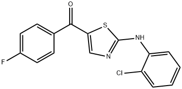 [2-(2-CHLOROANILINO)-1,3-THIAZOL-5-YL](4-FLUOROPHENYL)METHANONE Struktur