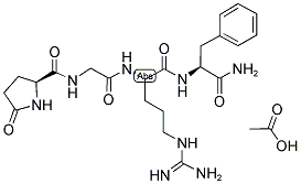 PGLU-GLY-ARG-PHE AMIDE ACETATE SALT Struktur