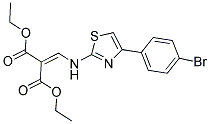 DIETHYL 2-(((4-(4-BROMOPHENYL)-2,5-THIAZOLYL)AMINO)METHYLENE)PROPANE-1,3-DIOATE Struktur