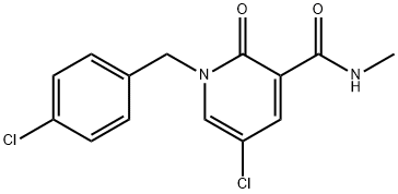 5-CHLORO-1-(4-CHLOROBENZYL)-N-METHYL-2-OXO-1,2-DIHYDRO-3-PYRIDINECARBOXAMIDE Struktur