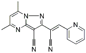 2-[1-CYANO-2-(2-PYRIDINYL)VINYL]-5,7-DIMETHYLPYRAZOLO[1,5-A]PYRIMIDINE-3-CARBONITRILE Struktur