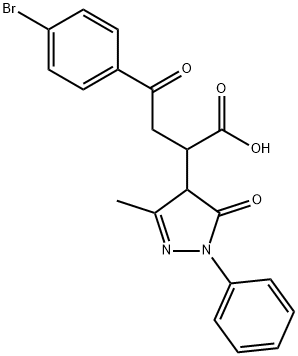 4-(4-BROMOPHENYL)-2-(3-METHYL-5-OXO-1-PHENYL(2-PYRAZOLIN-4-YL))-4-OXOBUTANOIC ACID Struktur