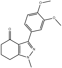 3-(3,4-DIMETHOXYPHENYL)-1-METHYL-5,6,7-TRIHYDRO1H-INDAZOL-4-ONE Struktur