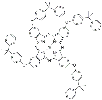 NICKEL(II) TETRAKIS(4-CUMYLPHENOXY)PHTHALOCYANINE Struktur