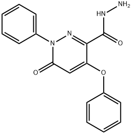 6-OXO-4-PHENOXY-1-PHENYL-1,6-DIHYDRO-3-PYRIDAZINECARBOHYDRAZIDE Struktur