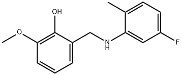 2-[(5-FLUORO-2-METHYLANILINO)METHYL]-6-METHOXYBENZENOL Struktur