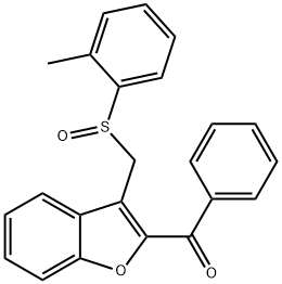 (3-([(2-METHYLPHENYL)SULFINYL]METHYL)-1-BENZOFURAN-2-YL)(PHENYL)METHANONE Struktur