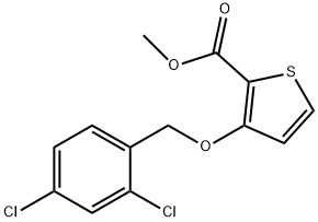 METHYL 3-[(2,4-DICHLOROBENZYL)OXY]-2-THIOPHENECARBOXYLATE Struktur