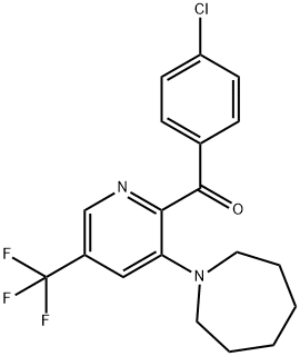 [3-(1-AZEPANYL)-5-(TRIFLUOROMETHYL)-2-PYRIDINYL](4-CHLOROPHENYL)METHANONE Struktur