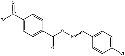 1-[(([(4-CHLOROPHENYL)METHYLENE]AMINO)OXY)CARBONYL]-4-NITROBENZENE Struktur