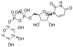 URIDINE DIPHOSPHATE XYLOSE [XYLOSE 14C(U)] Struktur