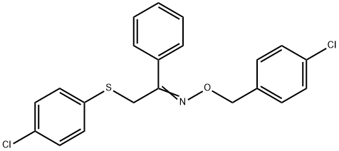 2-[(4-CHLOROPHENYL)SULFANYL]-1-PHENYL-1-ETHANONE O-(4-CHLOROBENZYL)OXIME Struktur