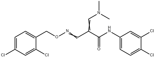 2-(([(2,4-DICHLOROBENZYL)OXY]IMINO)METHYL)-N-(3,4-DICHLOROPHENYL)-3-(DIMETHYLAMINO)ACRYLAMIDE Struktur