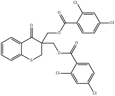 (3-([(2,4-DICHLOROBENZOYL)OXY]METHYL)-4-OXO-3,4-DIHYDRO-2H-THIOCHROMEN-3-YL)METHYL 2,4-DICHLOROBENZENECARBOXYLATE Struktur