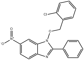 1-[(2-CHLOROBENZYL)OXY]-6-NITRO-2-PHENYL-1H-1,3-BENZIMIDAZOLE Struktur