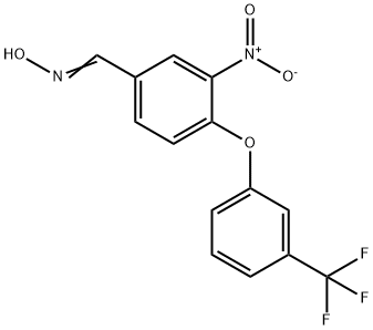 3-NITRO-4-[3-(TRIFLUOROMETHYL)PHENOXY]BENZENECARBALDEHYDE OXIME Struktur