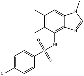 4-CHLORO-N-(1,5,6-TRIMETHYL-1H-1,3-BENZIMIDAZOL-4-YL)BENZENESULFONAMIDE Struktur