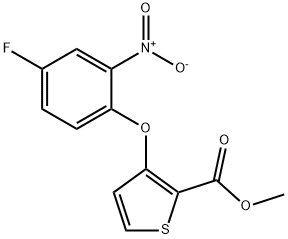 METHYL 3-(4-FLUORO-2-NITROPHENOXY)-2-THIOPHENECARBOXYLATE Struktur