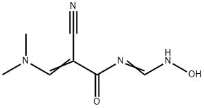 2-CYANO-3-(DIMETHYLAMINO)-N-[(HYDROXYIMINO)METHYL]ACRYLAMIDE Struktur