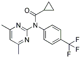 N-(CYCLOPROPYLCARBONYL)-N-[4-(TRIFLUOROMETHYL)PHENYL]-4,6-DIMETHYL-2-PYRIMIDINAMINE Struktur