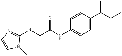 N-[4-(SEC-BUTYL)PHENYL]-2-[(1-METHYL-1H-IMIDAZOL-2-YL)SULFANYL]ACETAMIDE Struktur