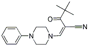 2-(2,2-DIMETHYLPROPANOYL)-3-(4-PHENYLPIPERAZINYL)PROP-2-ENENITRILE Struktur