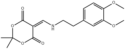 5-(((2-(3,4-DIMETHOXYPHENYL)ETHYL)AMINO)METHYLENE)-2,2-DIMETHYL-1,3-DIOXANE-4,6-DIONE Struktur