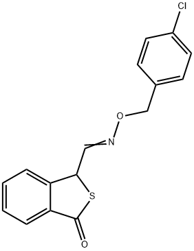 3-OXO-1,3-DIHYDRO-2-BENZOTHIOPHENE-1-CARBALDEHYDE O-(4-CHLOROBENZYL)OXIME Struktur