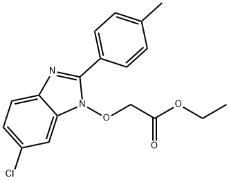 ETHYL 2-([6-CHLORO-2-(4-METHYLPHENYL)-1H-1,3-BENZIMIDAZOL-1-YL]OXY)ACETATE Struktur