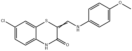 7-CHLORO-2-[(4-METHOXYANILINO)METHYLENE]-2H-1,4-BENZOTHIAZIN-3(4H)-ONE Struktur