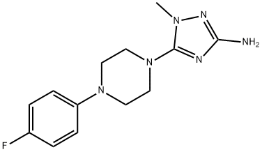 5-[4-(4-FLUOROPHENYL)PIPERAZINO]-1-METHYL-1H-1,2,4-TRIAZOL-3-AMINE Struktur